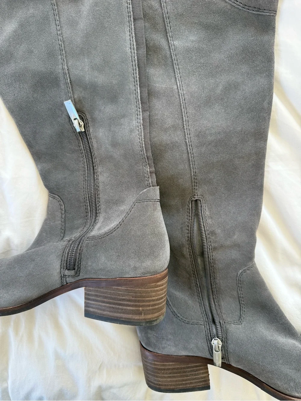 Vince Camuto Parle Gray Suede Over-the-Knee Boots Size 8M